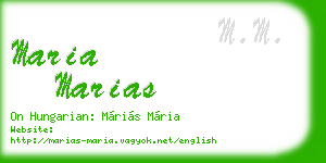 maria marias business card