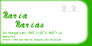 maria marias business card